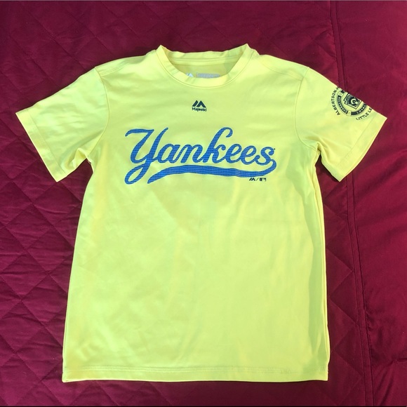 Majestic Other - RARE Neon Yankees Little League YTH Jersey